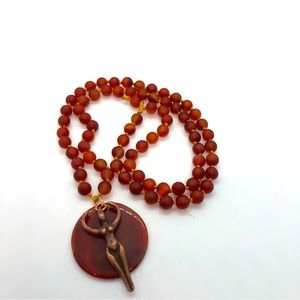 Goddess Carnelian Long Necklace